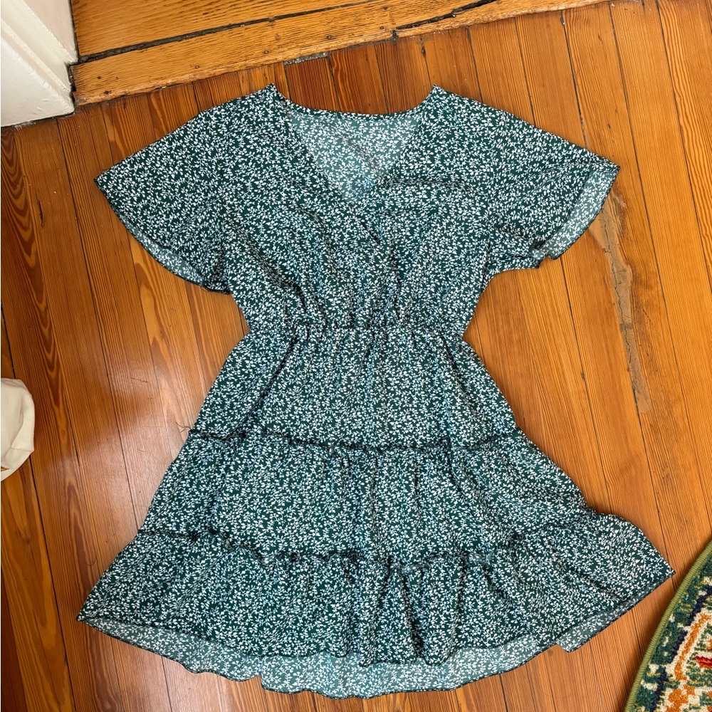 Floral Green Dress